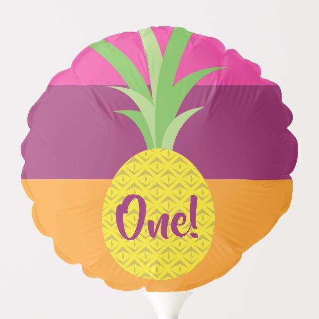 Pineapple Cute Kid's Birthday Party Summer Balloon (Front)