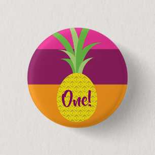 Pineapple Cute Kid's Birthday Party Summer Button