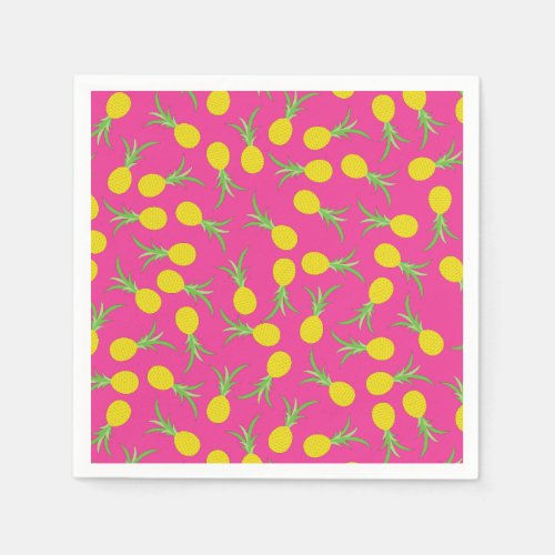 Pineapple Cute Kids Birthday Party Summer Napkins