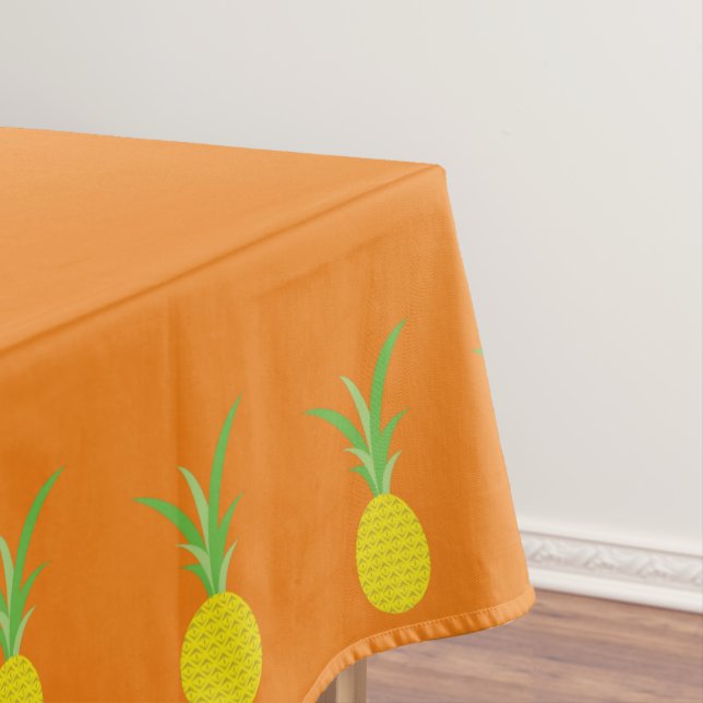 Pineapple Cute Kid's Birthday Party Summer Tablecloth (In Situ)