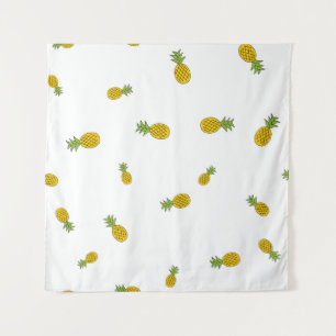 Pineapple cute seamless pattern background. Vintag Tapestry