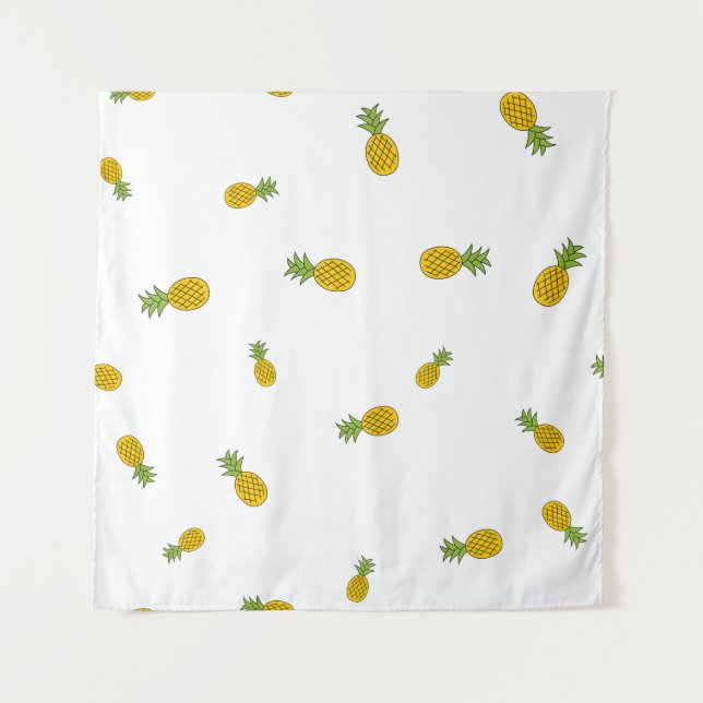 Pineapple cute seamless pattern background. Vintag Tapestry (Front)