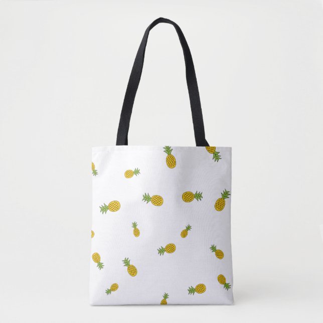 Pineapple cute seamless pattern background. Vintag Tote Bag (Front)