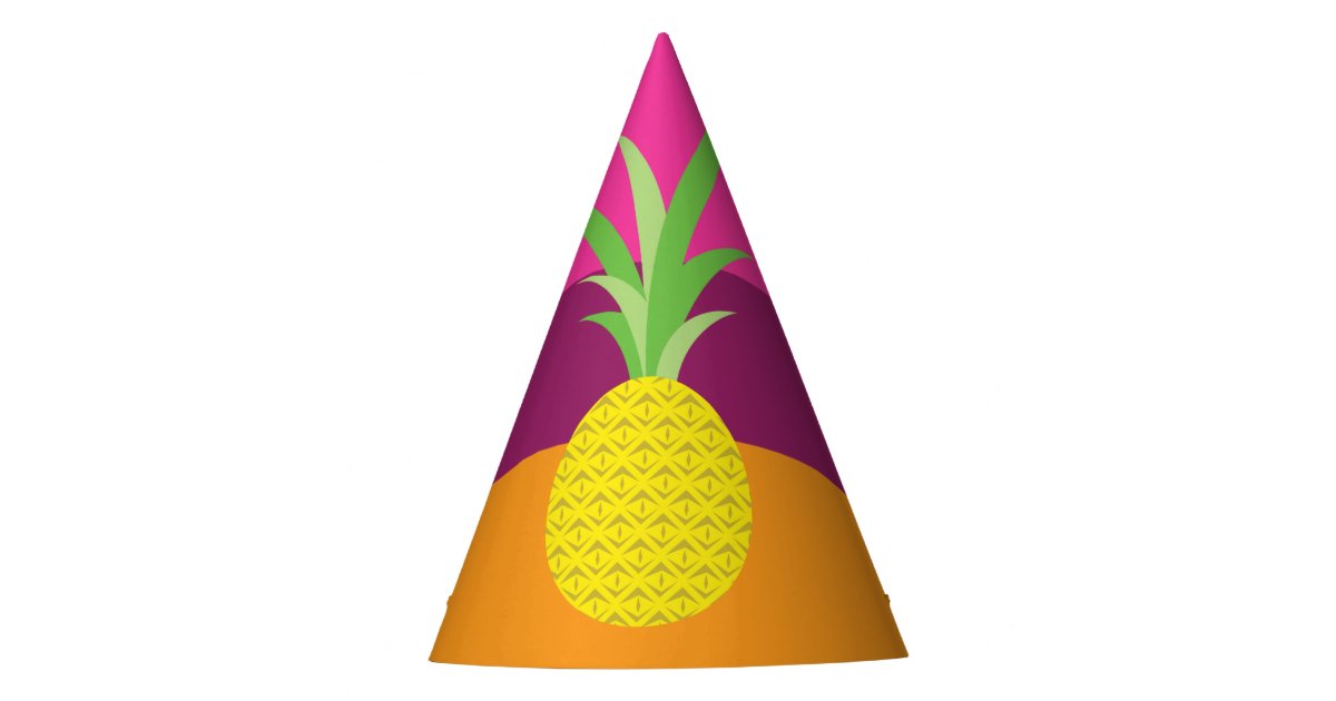 Pineapple Cute Summer 1st Birthday Party Theme Party Hat | Zazzle