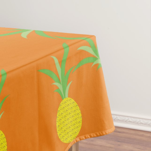 Pineapple Cute Summer 1st Birthday Party Theme Tablecloth (In Situ)