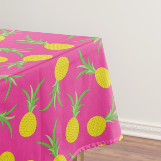 Pineapple Cute Summer 1st Birthday Party Theme Tablecloth (In Situ)
