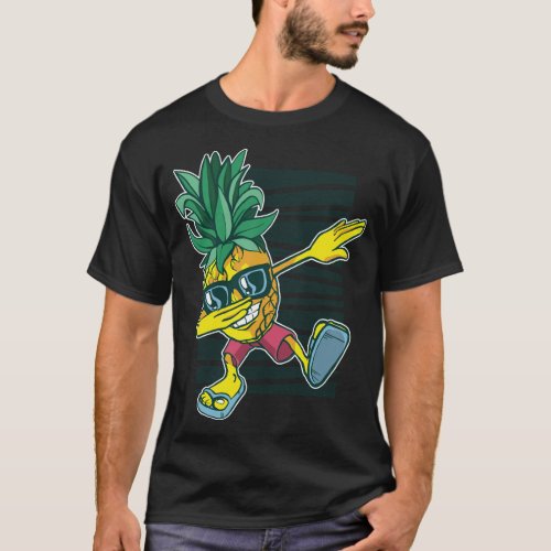 Pineapple Dabbing Pineapple Fruit Sunglasses Hawai T_Shirt