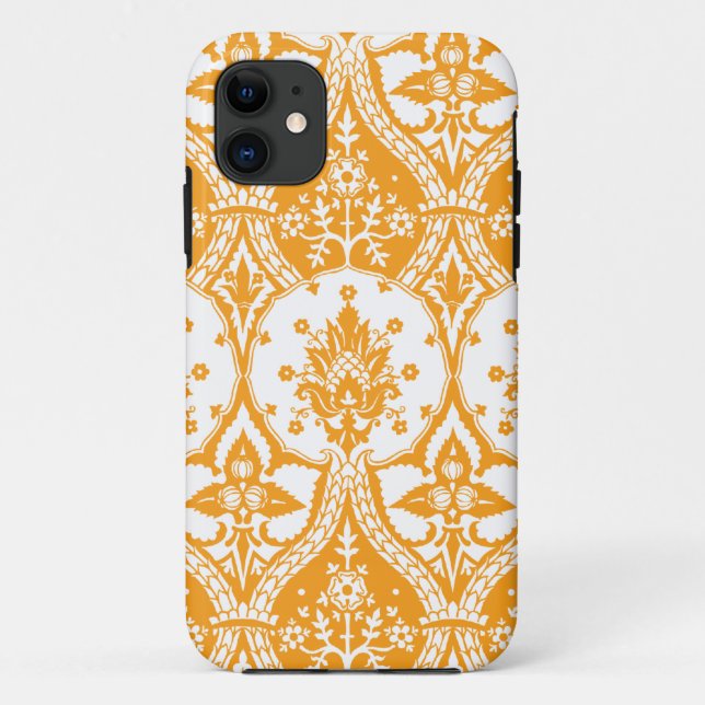 Pineapple Damask Orange Case-Mate iPhone Case (Back)