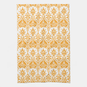 Pineapple Damask Orange Towel