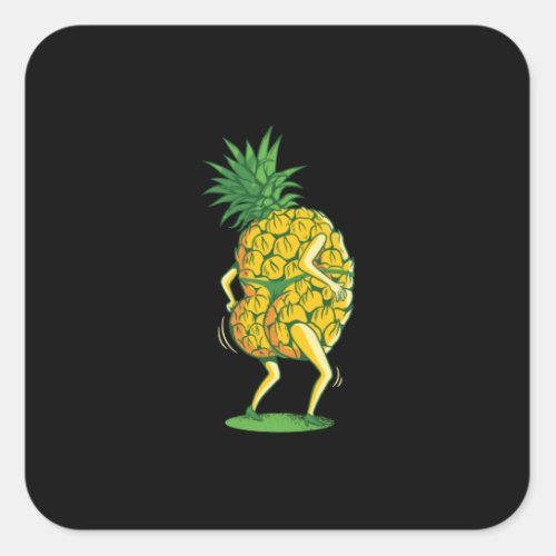 Pineapple Dancing Square Sticker