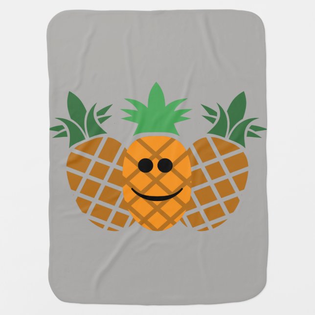 Pineapple Design - Baby Blanket (Front)