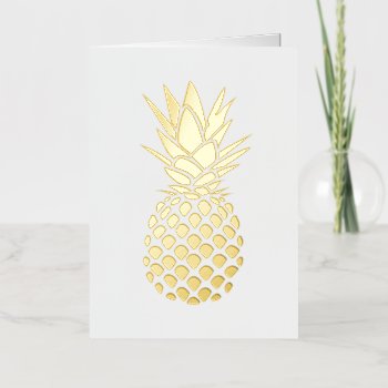 Pineapple Design Foil Greeting Card by paesaggi at Zazzle