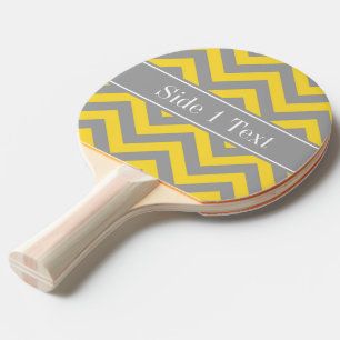 Pineapple Dk Gray LG Chevron Dk Gray Name Monogram Ping-Pong Paddle