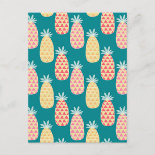 Pineapple Doodle Pattern 2 Postcard