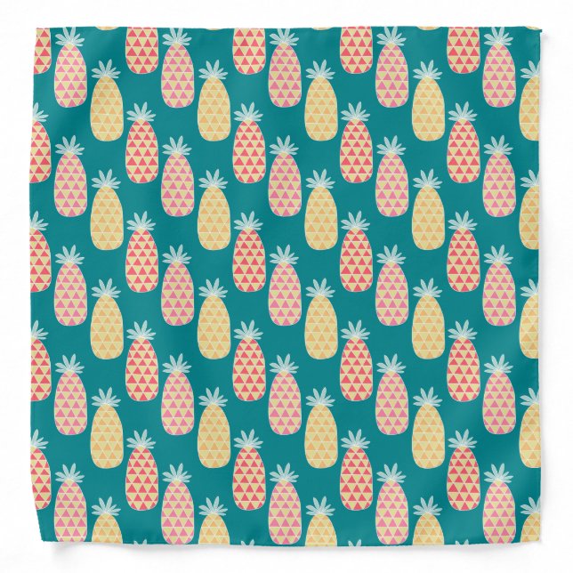 Pineapple Doodle Pattern Bandana (Front)