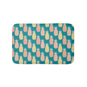 Pineapple Doodle Pattern Bathroom Mat