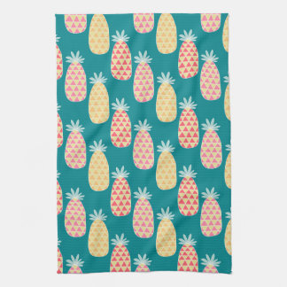 Pineapple Doodle Pattern Kitchen Towel