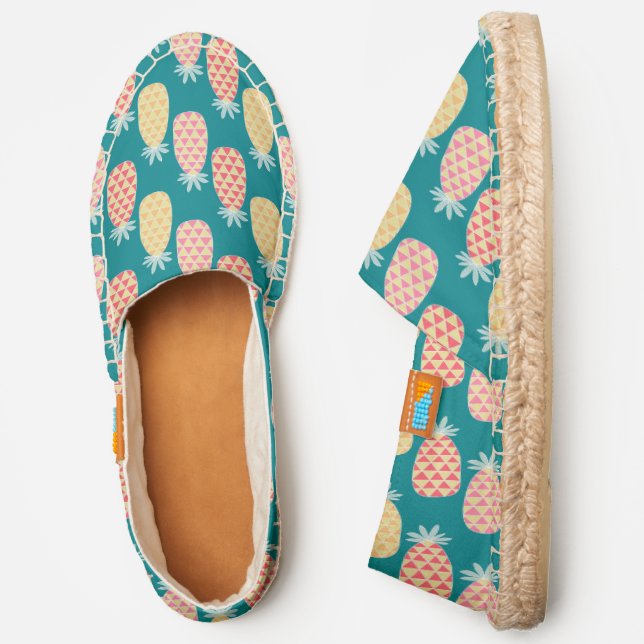 Pineapple Doodle Pattern | Monogram Espadrilles (Side)