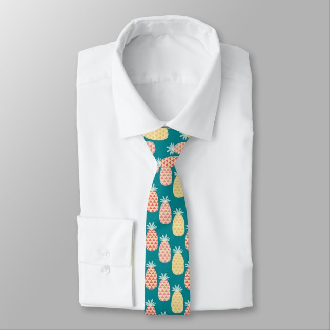 Pineapple Doodle Pattern Tie (Shirt)