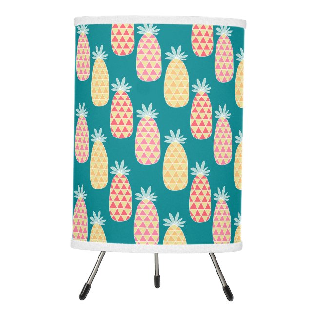 Pineapple Doodle Pattern Tripod Lamp (Front)