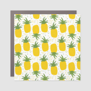 Pineapple Dots: Summer Fruit Design Car Magnet