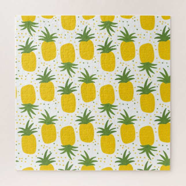 Pineapple Dots: Summer Fruit Design Jigsaw Puzzle (Vertical)