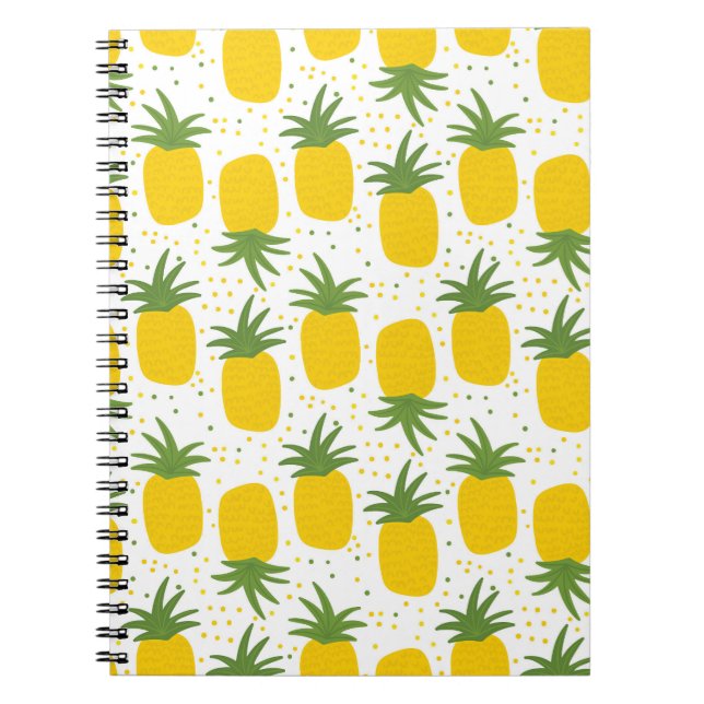 Pineapple Dots: Summer Fruit Design Notebook (Front)