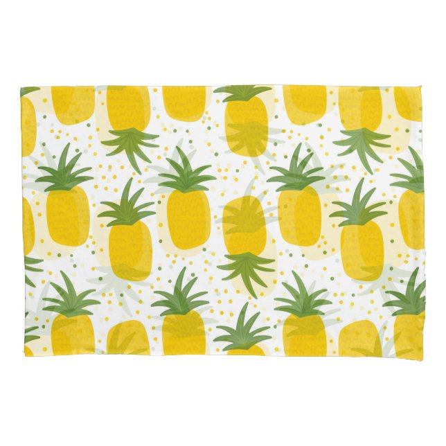 Pineapple Dots: Summer Fruit Design Pillow Case (Front)