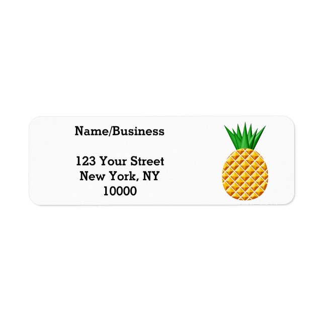 Pineapple Drawing In Yellow And Green Label (Front)