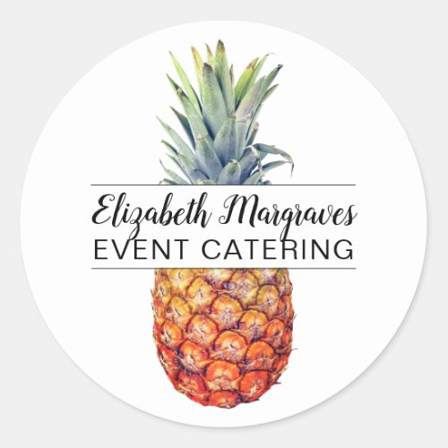 Pineapple Event Catering Promotional Classic Round Sticker