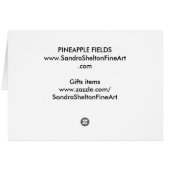 Pineapple Fields  2.95 Cards (Back Horizontal)