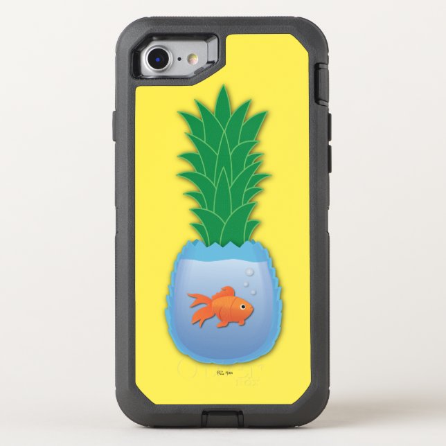 Pineapple Fish OtterBox iPhone Case (Back)
