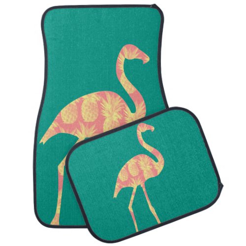 Pineapple Flamingo Custom Car Mats