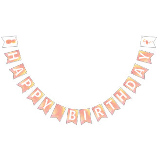 Pineapple & Flamingo Happy Birthday Party Bunting Flags