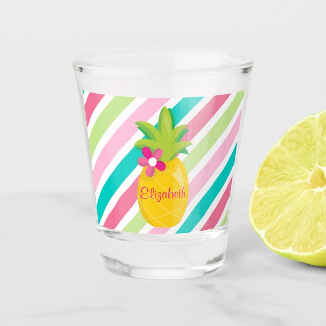 Pineapple Flavors Shot Glass (Front)