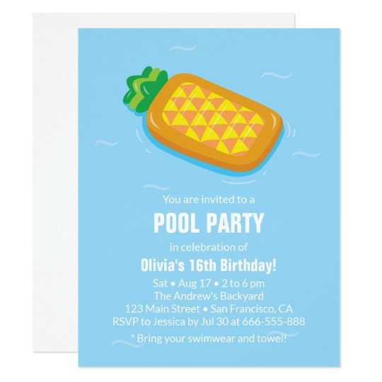 pineapple float summer birthday