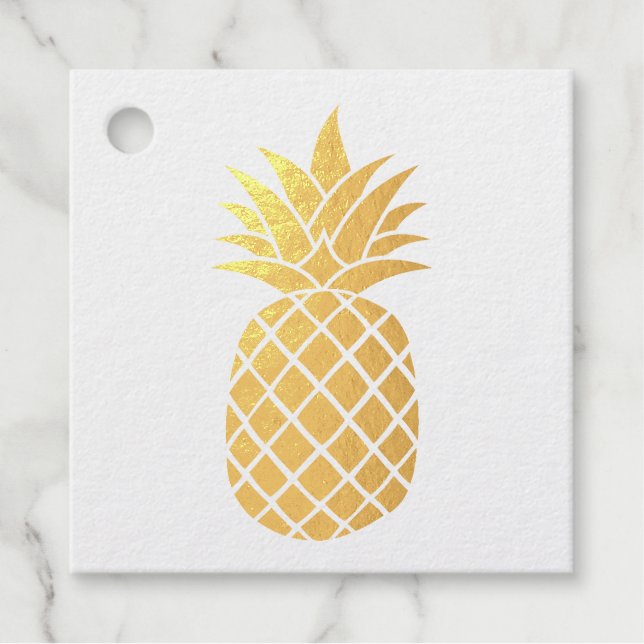 Pineapple Foil Favor Tags (Front)