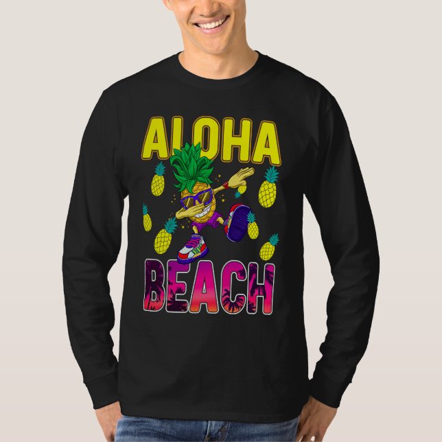 Pineapple  for Women Men Dabbing Aloha Hawaii Summ T-Shirt (Front)
