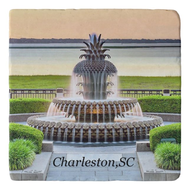  Pineapple Fountain, Charleston, Trivet (Front)