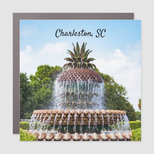 Pineapple Fountain in Charleston SC Car Magnet