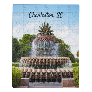 Pineapple Fountain in Charleston, SC Jigsaw Puzzle