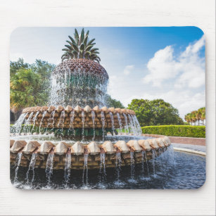 Pineapple Fountain in Charleston, SC Mouse Pad