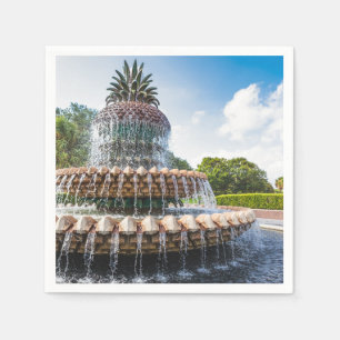 Pineapple Fountain in Charleston, SC Napkins