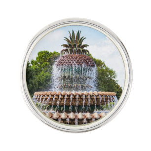 Pineapple Fountain Lapel Pin