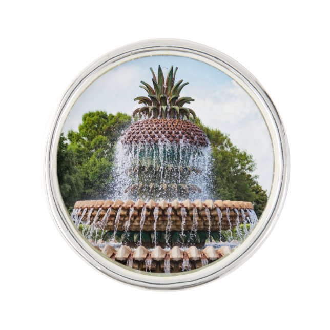 Pineapple Fountain Lapel Pin (Front)
