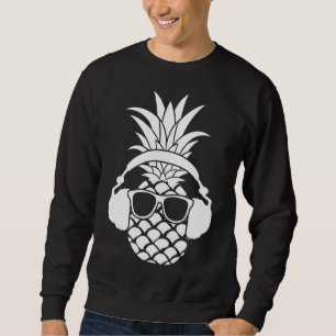 Pineapple Fruit Beach Bar Sunny Funny Vacation Mod Sweatshirt