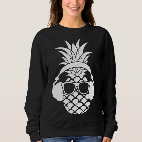 Pineapple Fruit Beach Bar Sunny Funny Vacation Mod Sweatshirt