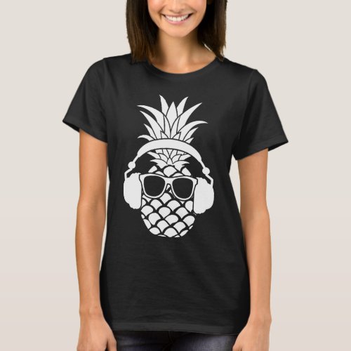 Pineapple Fruit Beach Bar Sunny Funny Vacation Mod T_Shirt