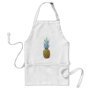 Pineapple Fruit Beach Dessert Colorful Tropical Adult Apron