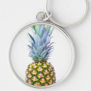 Pineapple Fruit Beach Dessert Colorful Tropical Keychain